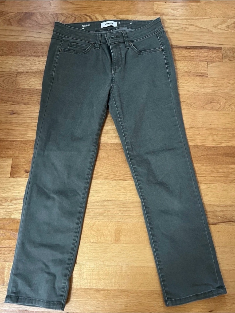 Sonoma Women’s Green Denim Capri Pant Size 4